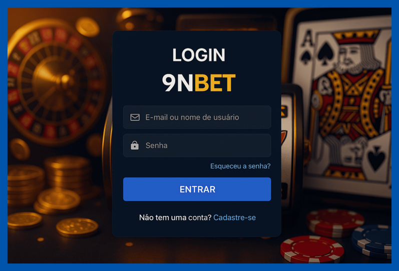 Criar uma nova Conta no plataforma 9NBET